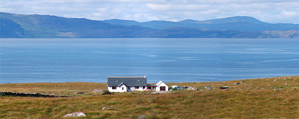 The house overlooking the Cuillins